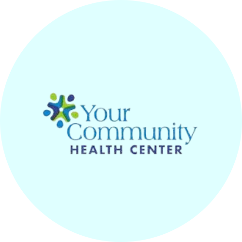 Your Community Health Center Logo Blue Background