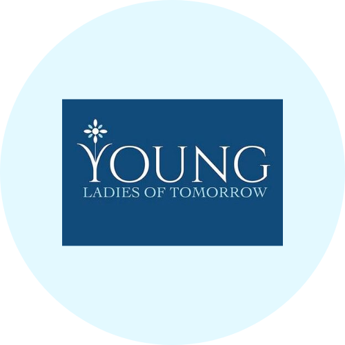 Young Ladies of tomorrow logo blue background